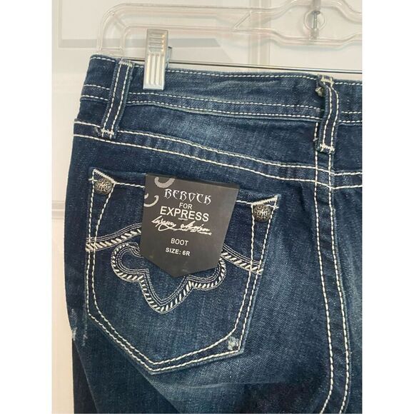 Express Y2K low rise boot cut jeans size 6 - Picture 4 of 9